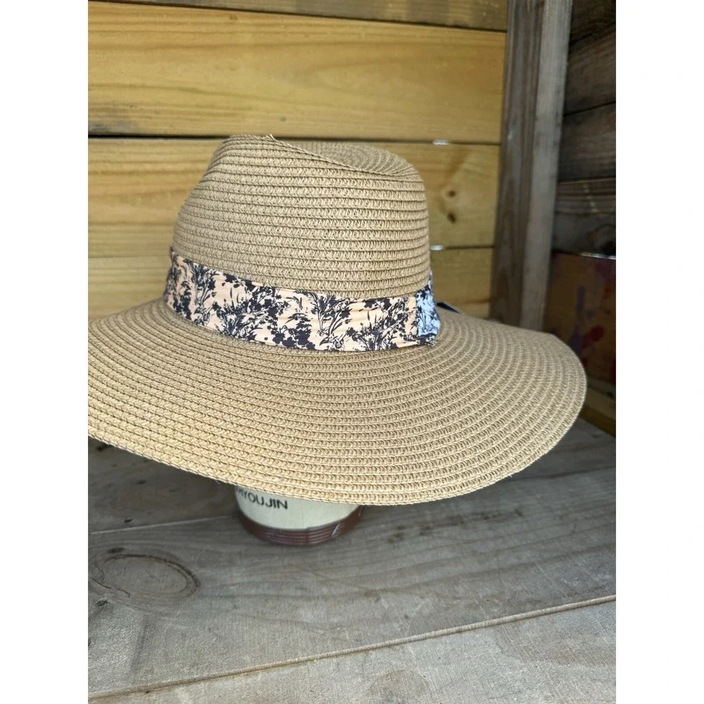 Marcus Adler New York One Size 100%‎ Paper Hat Summer Beach Beige